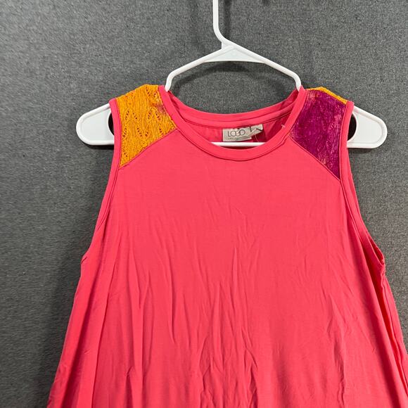 LOGO by Lori Goldstein Dress with Tie-Dye He Sunkissed Coral, X-Small - Picture 7 of 16